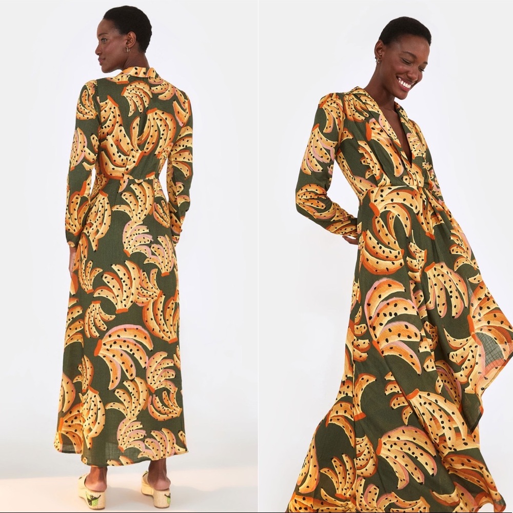 NWT FarmRio Chuva de Banana Dress - Picture 3 of 6
